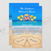 レモン 赤いカニ ローカントリー 招待状 (正面/裏面)