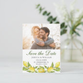 レモン 輪飾り フォト ウェディング セーブ・ザ・デート カード (スタンド正面)