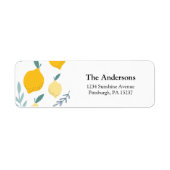 レモン 返送先住所 ラベル (正面)