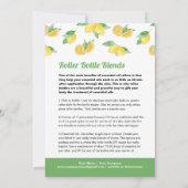 レモン&離れ油スエッセンシャルボトル 招待状 (裏面)