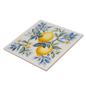 レモン、青いタイル、シチリアタイル、セラミックタイル タイル (側面)