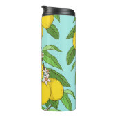 レモン、青鮮やか背景シームレス。 タンブラー (回転右)