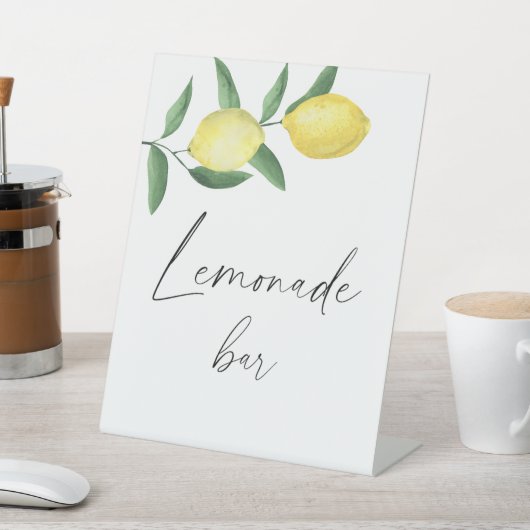 レモン – Drinks Poster 台座サイン (インサイチュ)