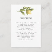 レモン | Sage green |シック結婚の指示 エンクロージャーカード (正面)