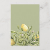 レモン | Sage green |シック結婚の指示 エンクロージャーカード (裏面)
