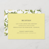 レモン | Yellow Chic Wedding Reception エンクロージャーカード (正面/裏面)