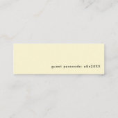 レモンRSVPの結婚ウェブサイト |ミニカード スキニー名刺 (裏面)