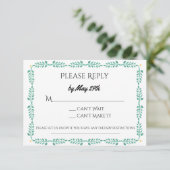 レモンRSVPカード 出欠カード (スタンド正面)