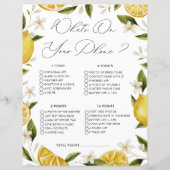 レモンWhat On Your Phoneブライダルシャワーゲーム (正面)