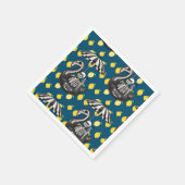 レモ不気味ン付きの夏の間のスケルトン スタンダードカクテルナプキン (角)