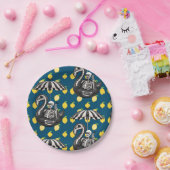 レモ不気味ン付きの夏の間のスケルトン ペーパープレート (パーティー)