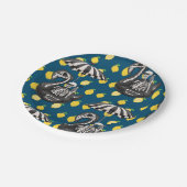 レモ不気味ン付きの夏の間のスケルトン ペーパープレート (アングル)