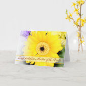 レモ付き花嫁おめでとうカードの母 カード (黄色い花)