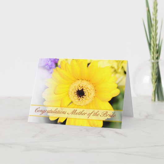 レモ付き花嫁おめでとうカードの母 カード (正面)