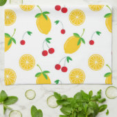 レモ図解入りの、写真付きのンスデザイン キッチンタオル (折り畳み)