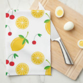 レモ図解入りの、写真付きのンスデザイン キッチンタオル (四つ折り)