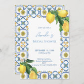 レモ地中海のイタリアンンブライダルシャワー 招待状 (正面/裏面)