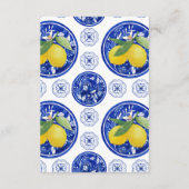 レモ地中海のンをテーマにした結婚ゲスト詳細 エンクロージャーカード (裏面)