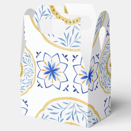 レモ地中海のンをテーマ結婚にしたブライダルシャワー フェイバーボックス (オープン)