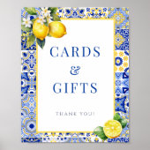 レモ地中海のンイタリアンカードギフト看板ポスター ポスター (正面)