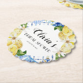 レモ地中海のンイタリアンブライダルシャワーコースター ペーパーコースター (アングル)