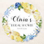 レモ地中海のンイタリアンブライダルシャワーコースター ペーパーコースター (正面)