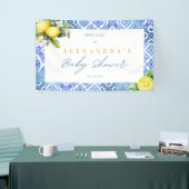 レモ地中海のンイタリアンベビーシャワーバナー 横断幕 (トレードショー)