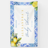 レモ地中海のンイタリアンベビーシャワーバナー 横断幕 (縦)