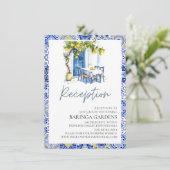 レモ地中海のンウェディングレセプションカード エンクロージャーカード (スタンド正面)