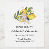 レモ地中海のンシトラス結婚ズ ワインラベル (シングルラベル)