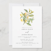 レモ地中海のンシトラス結婚式招待状 招待状 (正面)