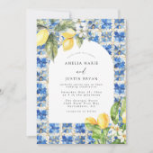 レモ地中海のンシトラス結婚式招待状 招待状 (正面)