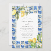 レモ地中海のンシトラス結婚式招待状 招待状 (正面)