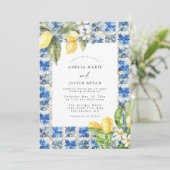 レモ地中海のンシトラス結婚式招待状 招待状 (スタンド正面)