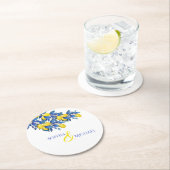 レモ地中海のンスの結婚紙コースター ラウンドペーパーコースター (インサイチュ)