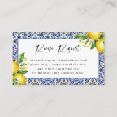 レモ地中海のンスブライダルシャワーレシピ エンクロージャーカード (正面)