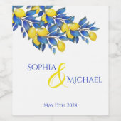 レモ地中海のンス結婚の ワインラベル (シングルラベル)