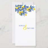 レモ地中海のンス – 結婚式 プログラム- (正面)