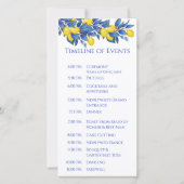 レモ地中海のンス – 結婚式 プログラム- (裏面)