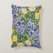 レモ地中海のンズサマーポルトガルのタイル アクセントクッション (裏面(縦))