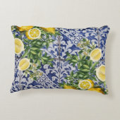 レモ地中海のンズサマーポルトガルのタイル アクセントクッション (裏面)