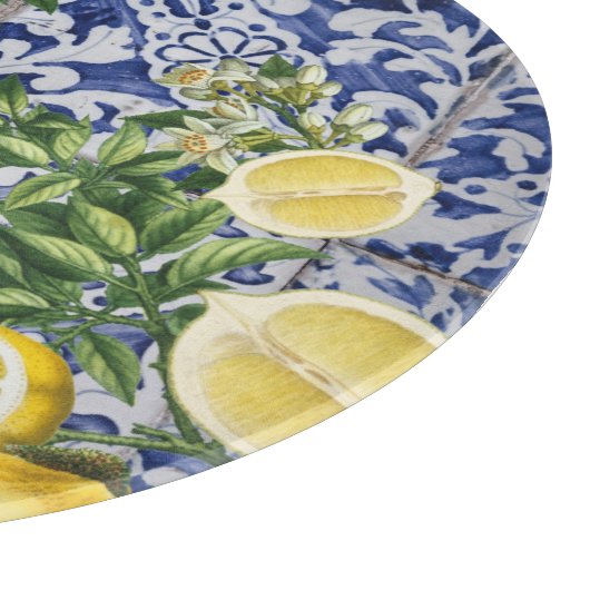 レモ地中海のンズサマーポルトガルのタイル カッティングボード (角)