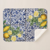 レモ地中海のンズサマーポルトガルのタイル シェルパブランケット (正面(横))