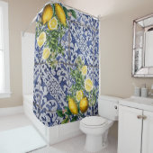 レモ地中海のンズサマーポルトガルのタイル シャワーカーテン (インサイチュ)