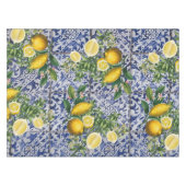 レモ地中海のンズサマーポルトガルのタイル テーブルクロス (正面(横))