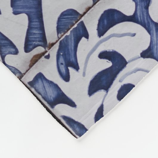 レモ地中海のンズサマーポルトガルのタイル フリースブランケット (角)