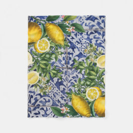 レモ地中海のンズサマーポルトガルのタイル フリースブランケット