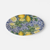 レモ地中海のンズサマーポルトガルのタイル ペーパープレート (アングル)