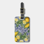 レモ地中海のンズサマーポルトガルのタイル ラゲッジタグ (正面縦)