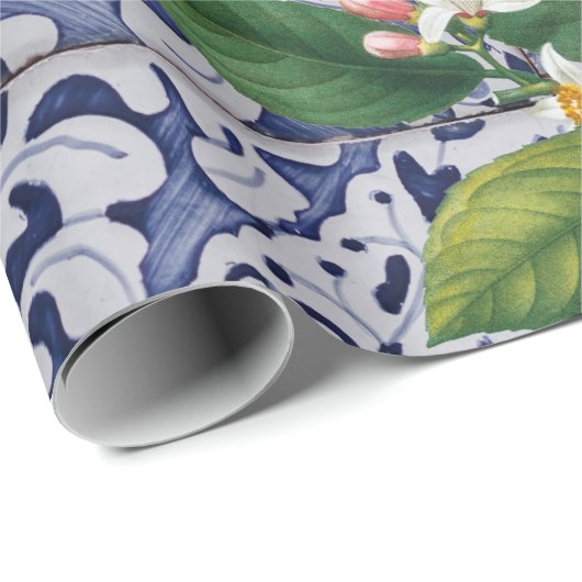 レモ地中海のンズサマーポルトガルのタイル ラッピングペーパー (ロールコーナー)
